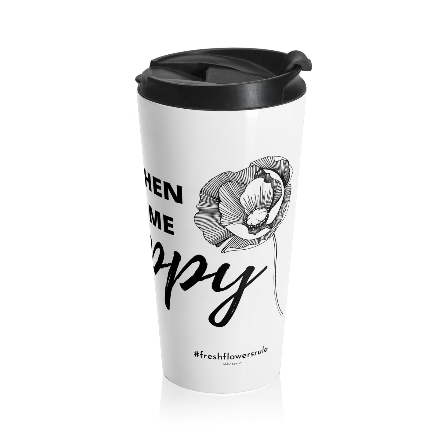 Big Poppy Stainless Steel Travel Mug