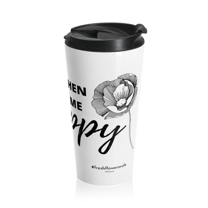 Big Poppy Stainless Steel Travel Mug