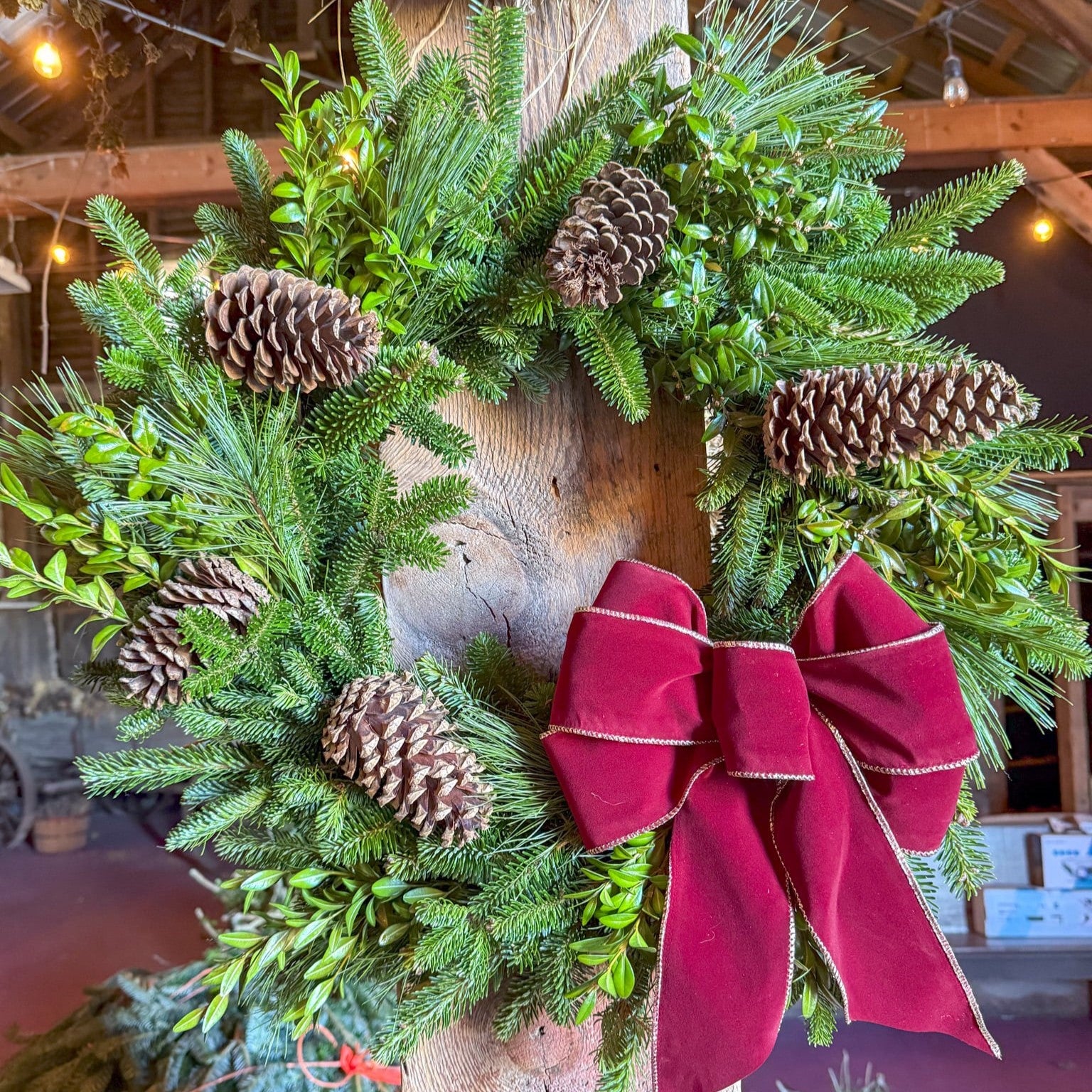 Evergreen Deluxe Wreath – Harmony Harvest Farm
