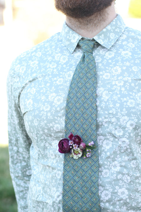 Floral Tie Clip
