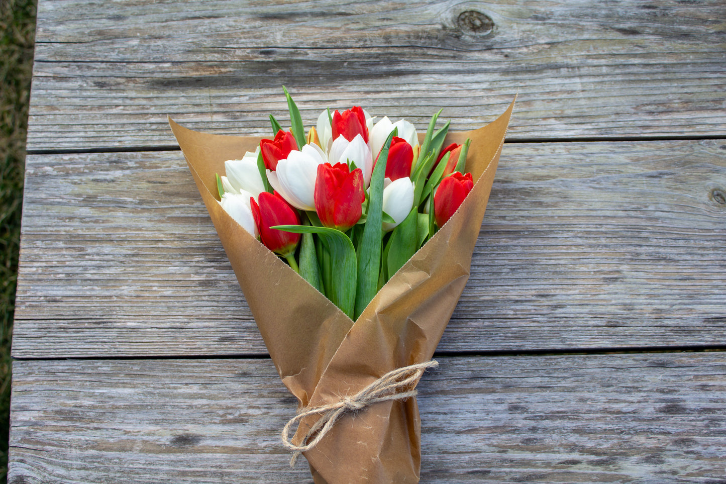 PREBOOK: Valentine's Red + White Tulip Bouquet Box